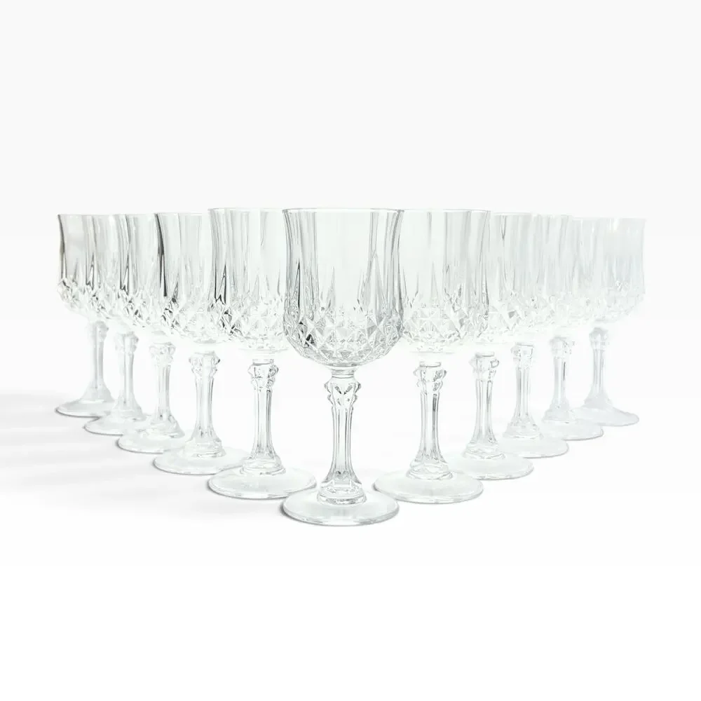 Cristal d’Arques “Longchamp” Set of 11 Crystal Water Glasses 7 1/4” 8oz
